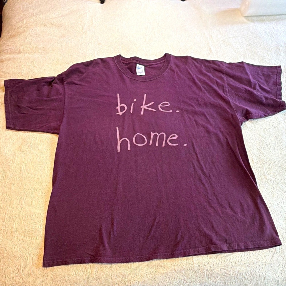Gildan Ultra Cotton Mens XXL Purple Habitat 500 Bike Home Graphic T-Shirt